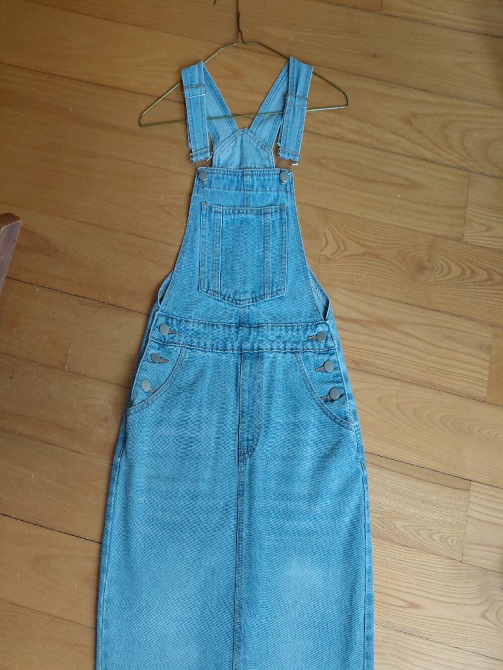 Denim Jumper Dress XS